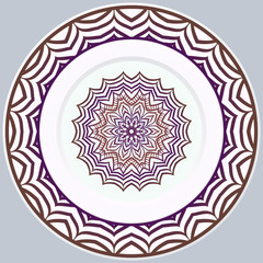 Beautiful Round Flower Mandala. Vector Illustration. For Coloring Book, Greeting Card, Invitation, Tattoo