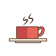 Isolated coffee mug fill style icon vector design