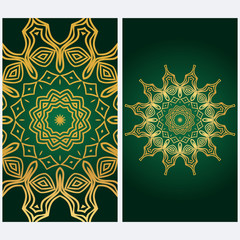 Design Vintage Cards With Floral Mandala Pattern And Ornaments. Template. Islam, Arabic, Indian, Mexican Ottoman Motifs. Hand Drawn Background. Fanstastic color.