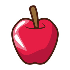 apple fresh fruit isolated icon