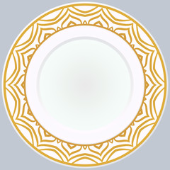 Pattern With Abstract Floral Round Ornament. Oriental Pattern. Indian, Moroccan, Mystic, Ottoman Motifs. Anti-Stress Therapy Pattern. Vector