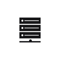 Server icon design isolated on white background. vector illustration
