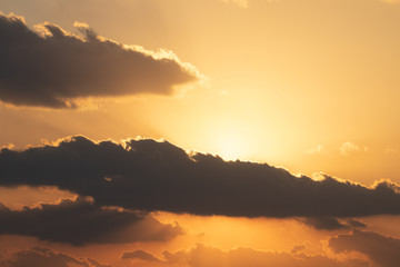 beautiful sunrise on the Jeju island