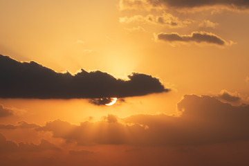 beautiful sunrise on the Jeju island