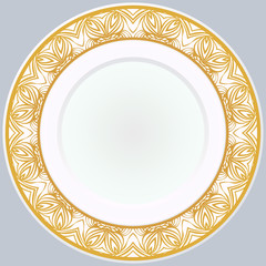 Pattern With Abstract Floral Round Ornament. Oriental Pattern. Indian, Moroccan, Mystic, Ottoman Motifs. Anti-Stress Therapy Pattern. Vector