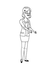 young woman with glasses avatar character