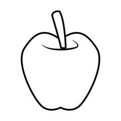 apple fresh fruit isolated icon