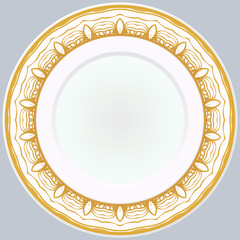 Pattern With Abstract Floral Round Ornament. Oriental Pattern. Indian, Moroccan, Mystic, Ottoman Motifs. Anti-Stress Therapy Pattern. Vector