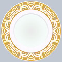 Pattern With Abstract Floral Round Ornament. Oriental Pattern. Indian, Moroccan, Mystic, Ottoman Motifs. Anti-Stress Therapy Pattern. Vector