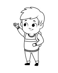 cute little boy avatar character