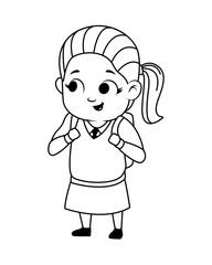 cute little girl avatar character