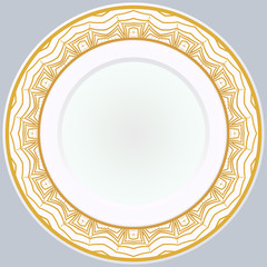 Pattern With Abstract Floral Round Ornament. Oriental Pattern. Indian, Moroccan, Mystic, Ottoman Motifs. Anti-Stress Therapy Pattern. Vector