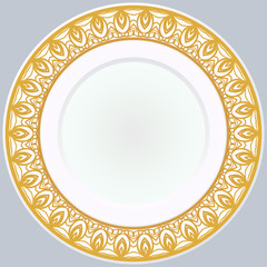 Pattern With Abstract Floral Round Ornament. Oriental Pattern. Indian, Moroccan, Mystic, Ottoman Motifs. Anti-Stress Therapy Pattern. Vector