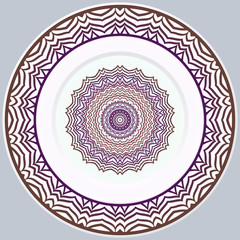 Beautiful Round Flower Mandala. Vector Illustration. For Coloring Book, Greeting Card, Invitation, Tattoo