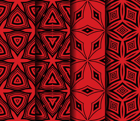 Set of Geometric Pattern. Seamless Texture Color Background. Vector illustration