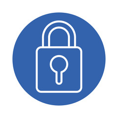 safe secure padlock block style icon