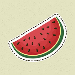 fresh watermelon fruit healthy icon