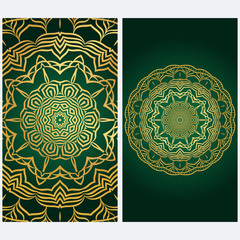 Design Vintage Cards With Floral Mandala Pattern And Ornaments. Template. Islam, Arabic, Indian, Mexican Ottoman Motifs. Hand Drawn Background. Fanstastic color.