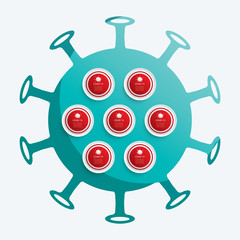7 infographic circle and network template for virus covid-19 data.