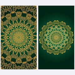 Design Vintage Cards With Floral Mandala Pattern And Ornaments. Template. Islam, Arabic, Indian, Mexican Ottoman Motifs. Hand Drawn Background. Fanstastic color.