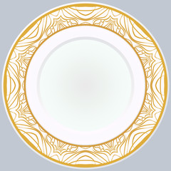 Pattern With Abstract Floral Round Ornament. Oriental Pattern. Indian, Moroccan, Mystic, Ottoman Motifs. Anti-Stress Therapy Pattern. Vector