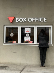Fototapeta premium woman at box office