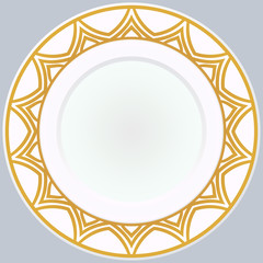 Pattern With Abstract Floral Round Ornament. Oriental Pattern. Indian, Moroccan, Mystic, Ottoman Motifs. Anti-Stress Therapy Pattern. Vector