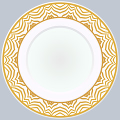 Pattern With Abstract Floral Round Ornament. Oriental Pattern. Indian, Moroccan, Mystic, Ottoman Motifs. Anti-Stress Therapy Pattern. Vector