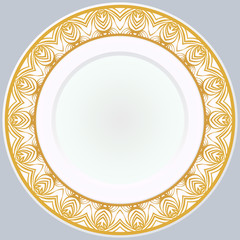 Pattern With Abstract Floral Round Ornament. Oriental Pattern. Indian, Moroccan, Mystic, Ottoman Motifs. Anti-Stress Therapy Pattern. Vector