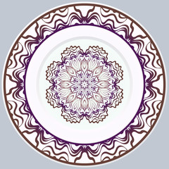 Beautiful Round Flower Mandala. Vector Illustration. For Coloring Book, Greeting Card, Invitation, Tattoo