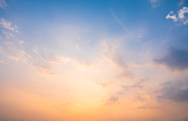 Fototapeta premium Sunset sky for background or sunrise sky and cloud at morning.