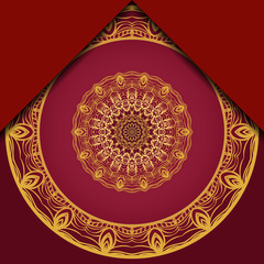 Mandala background for book cover, invitation. Vector illustration