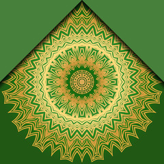 Luxury background. with gold mandala Vector card template.