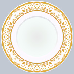 Pattern With Abstract Floral Round Ornament. Oriental Pattern. Indian, Moroccan, Mystic, Ottoman Motifs. Anti-Stress Therapy Pattern. Vector