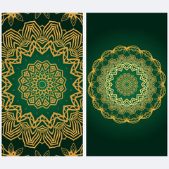 Design Vintage Cards With Floral Mandala Pattern And Ornaments. Template. Islam, Arabic, Indian, Mexican Ottoman Motifs. Hand Drawn Background. Fanstastic color.