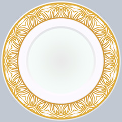 Pattern With Abstract Floral Round Ornament. Oriental Pattern. Indian, Moroccan, Mystic, Ottoman Motifs. Anti-Stress Therapy Pattern. Vector