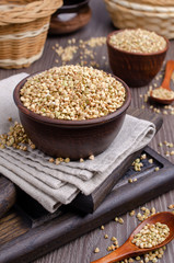 Green buckwheat grains