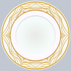 Pattern With Abstract Floral Round Ornament. Oriental Pattern. Indian, Moroccan, Mystic, Ottoman Motifs. Anti-Stress Therapy Pattern. Vector