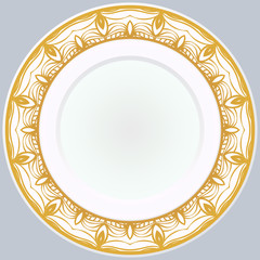 Pattern With Abstract Floral Round Ornament. Oriental Pattern. Indian, Moroccan, Mystic, Ottoman Motifs. Anti-Stress Therapy Pattern. Vector