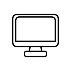 desktop computer display line style icon
