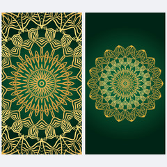 Design Vintage Cards With Floral Mandala Pattern And Ornaments. Template. Islam, Arabic, Indian, Mexican Ottoman Motifs. Hand Drawn Background. Fanstastic color.