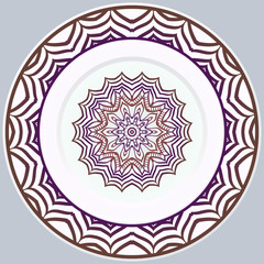 Beautiful Round Flower Mandala. Vector Illustration. For Coloring Book, Greeting Card, Invitation, Tattoo