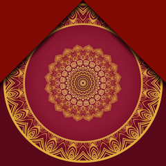 Mandala background for book cover, invitation. Vector illustration