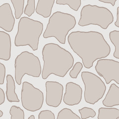 Stones handdrawn seamless gray pattern. Vector illustration.