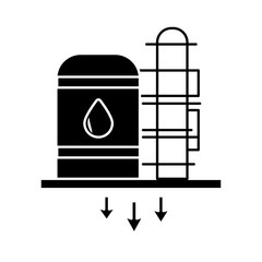 oil tank refinery flat style icon