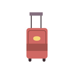 travel suitcase icon, flat style