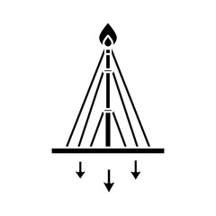 extraction tower oil flat style icon