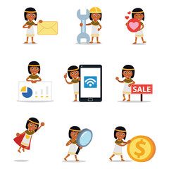 Set character of beautiful Queen Cleopatra in a historical of ancient Egyptian.