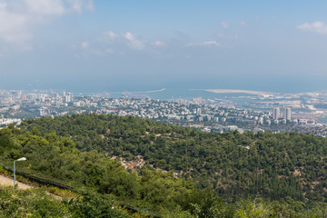 Haifa view from university observation deck