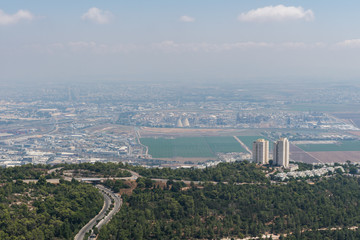Fototapeta premium Haifa view from university observation deck